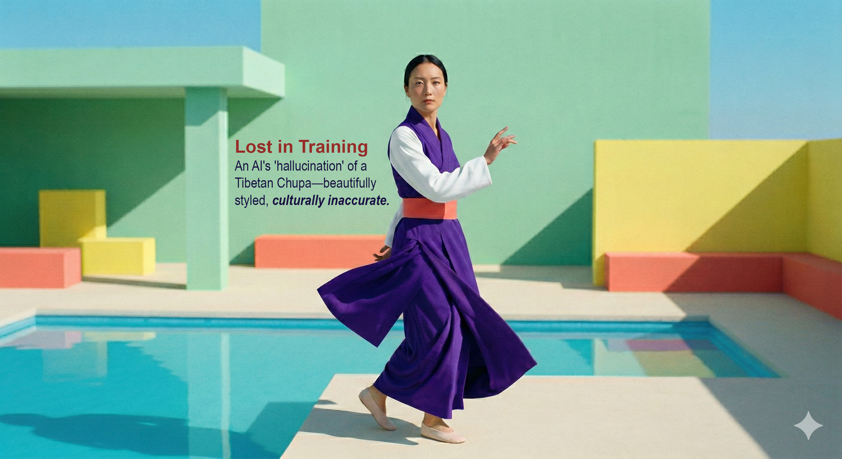 An AI hallucination of a Tibetan Chupa — beautifully styled, culturally inaccurate