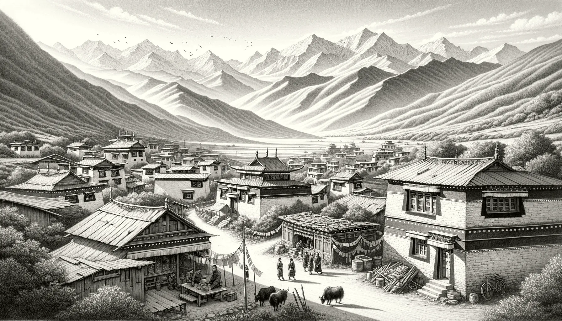 Sketch of a Tibetan Village