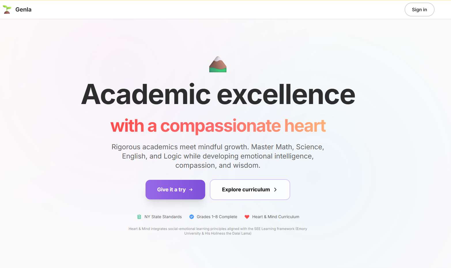 Genla learning platform screenshot